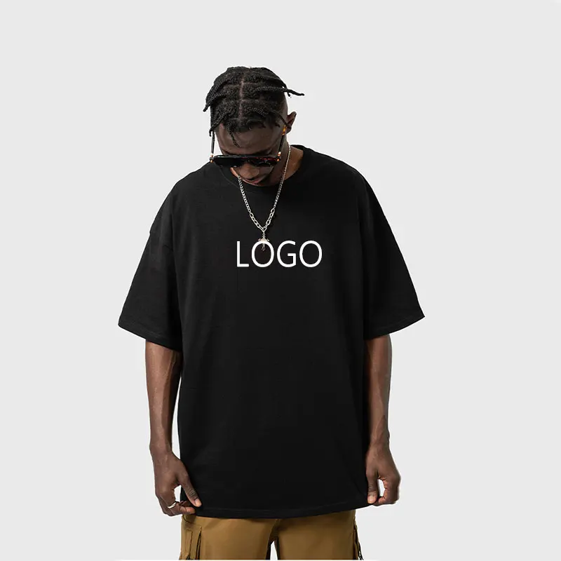 100% хлопковая Футболка с принтом на заказ dtg 260gsm pro club tee Высококачественная дизайнерская уличная одежда большого размера Мужская футболка