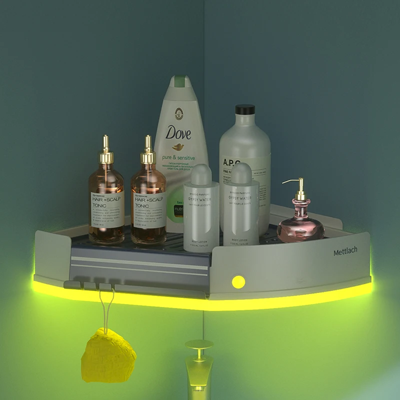 
Induction lamp Wholesale White Bathroom Kitchen Storage Rack 360 Degree Rotating Triangle Plastic 