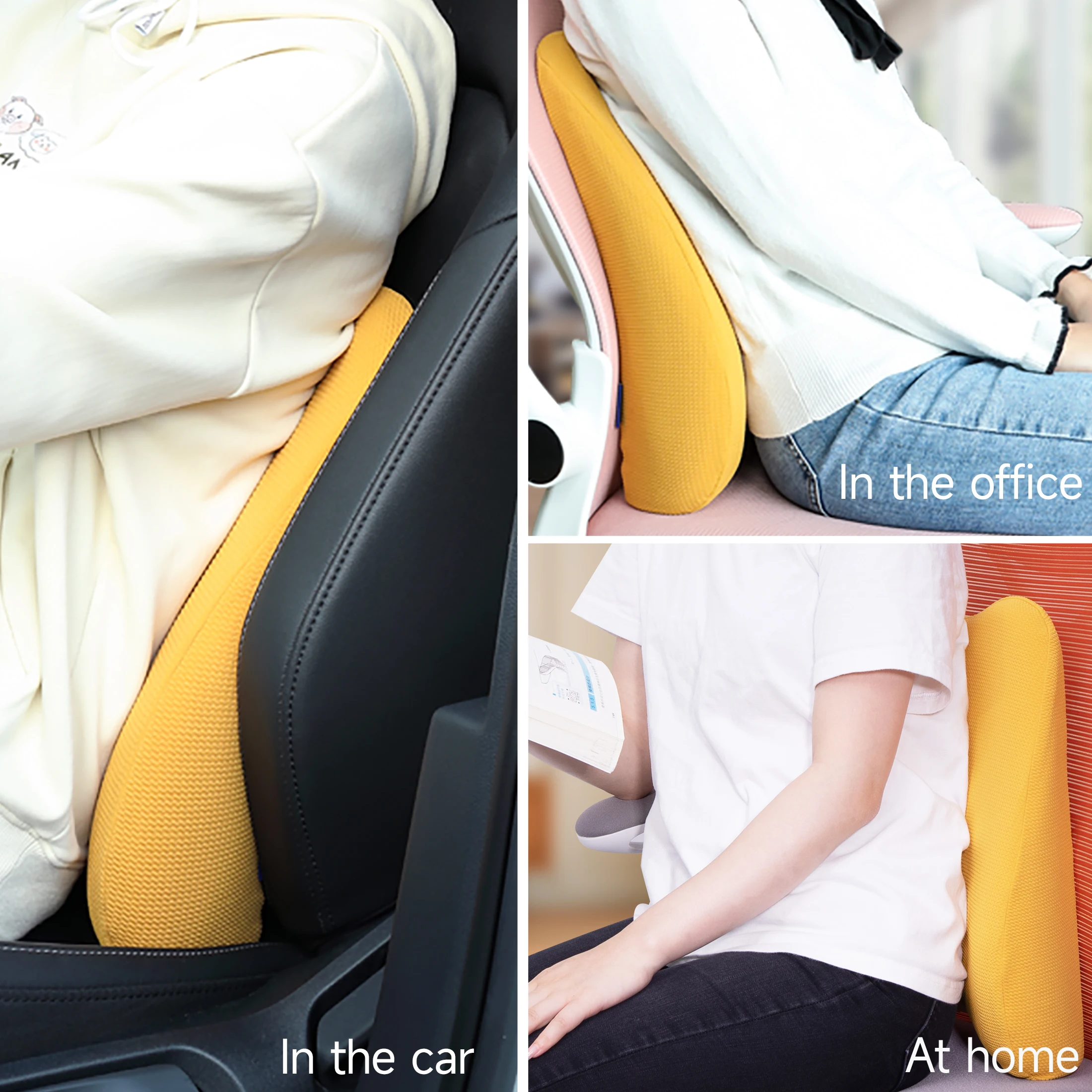 Car computer game chair memory foam back cushion back support is suitable for the waist support pillow of the office chair