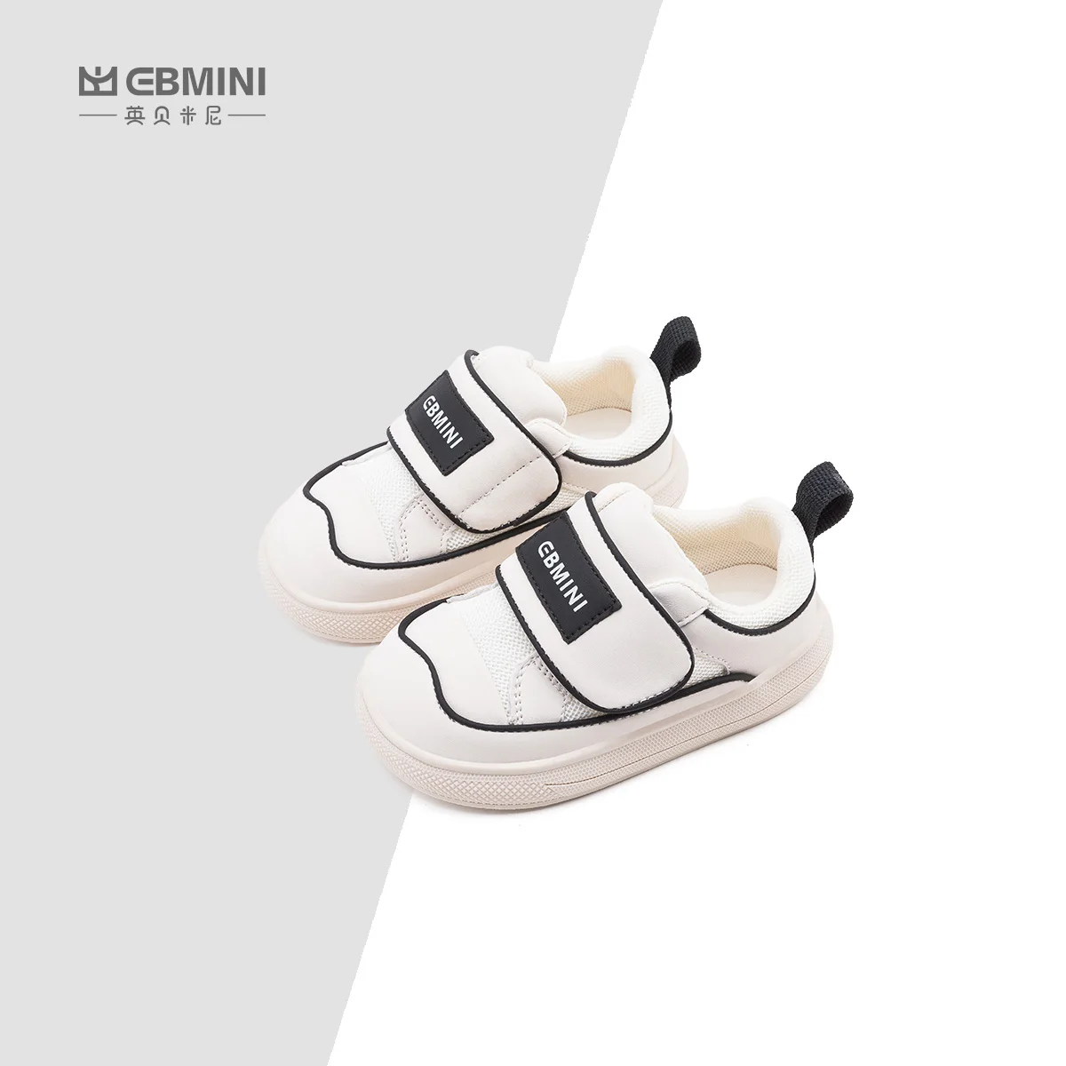 Ebmini spring simple all-match comfortable soft sole non-slip infants and kindergarten kids toddler shoes