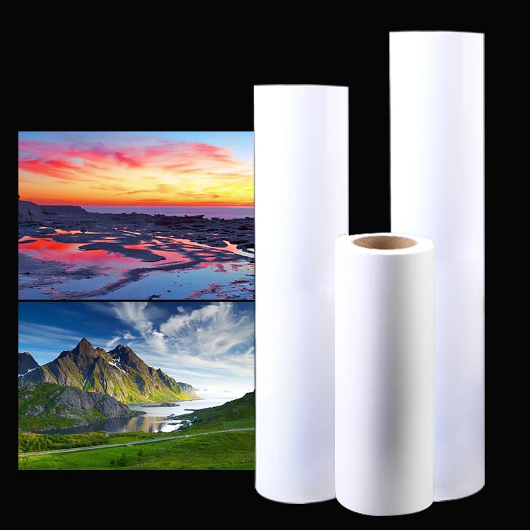 Hot sale 240 260 gsm RC lucky high glossy stain  lucky RC high glossy roll photo paper