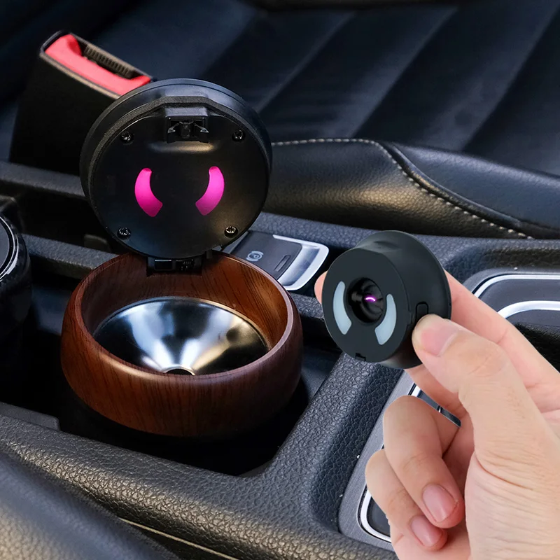 Автомобильная пепельница с зажигалкой автомобильные аксессуары внутренние гаджеты автомобильная светодиодная Бездымная крышка CE ROHS FCC завод shantou