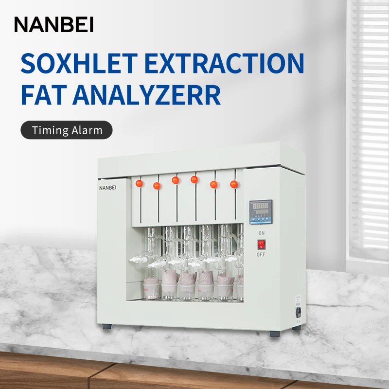 Lab equipment crude fat analysis extractor apparatus analyzer soxhlet extraction machine