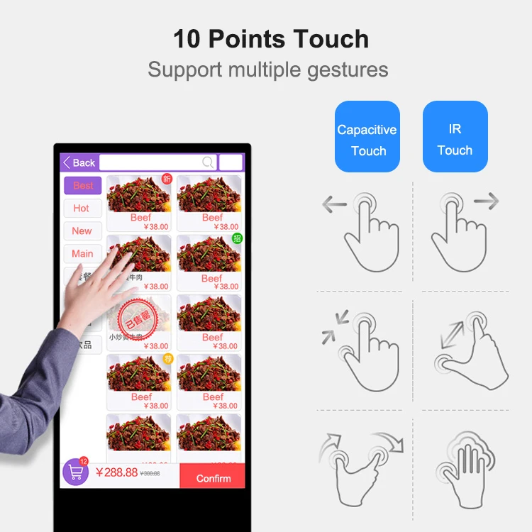 Smart Face Interactive Kiosk with Touchscreens for Retail and Education Environments