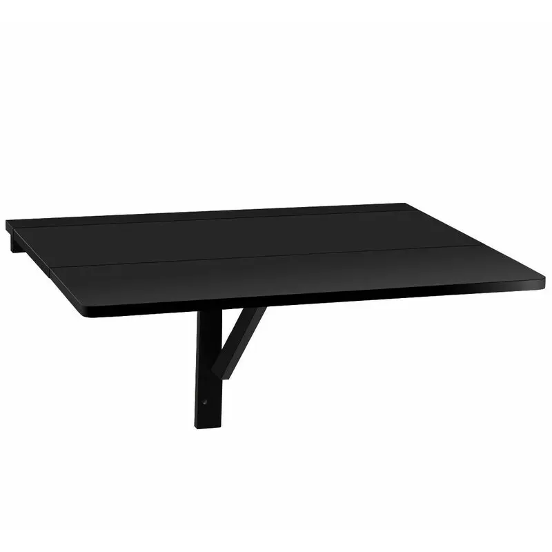 Wall-locked black multifunctional folding table