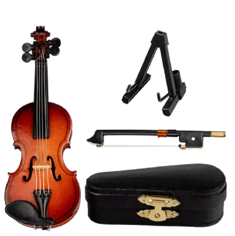 Mini violin bow Stand musical Instruments decorative ornaments mini Violin Case