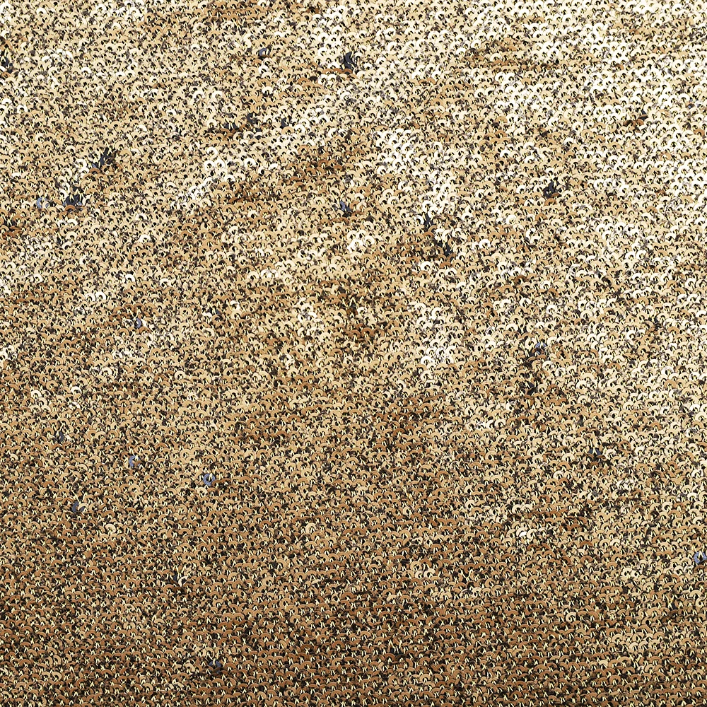 Wholesale 3mm Round Flat All Over Overlap Flip Reversible Light Gold Sequin Fabric
