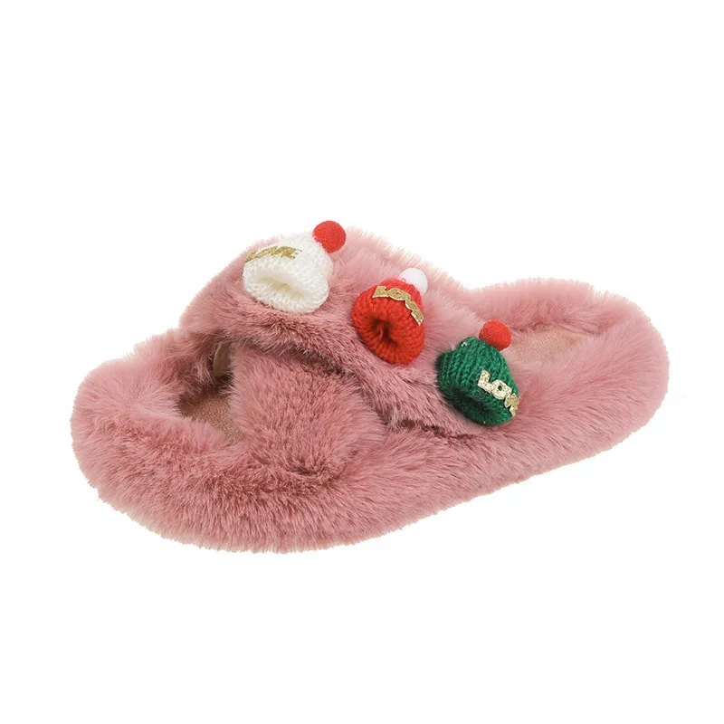 Plush 2021 Slipper Wholesale Cotton Indoor Plush Slipper For Ladies Cozy Plush Bedroom Slippers