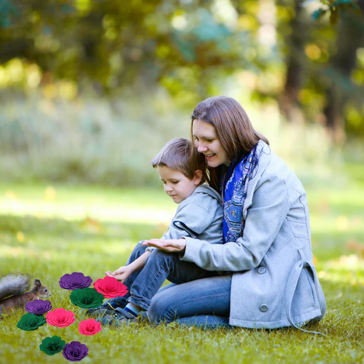 Wholesales high quality cheap wool felt decoration flower party colorful felt crafts