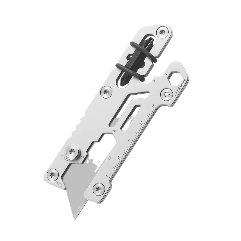 Stainless Steel Paper Cutter Mini Multifunctional Utility Knife For Cutting Letter Envelope Opener Office Supplies Keychain