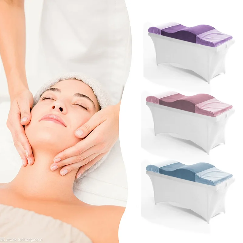Spa massage eyelash table Memory Foam curved topper lash bed mattress