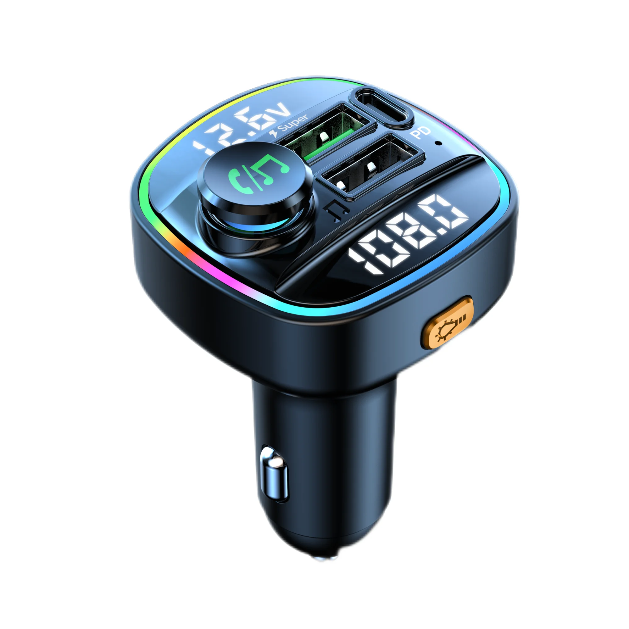 C22 FM Transmitter Handsfree Car Radio Modulator MP3 Player With 22.5W USB Super Quick Charge Adapter for Car