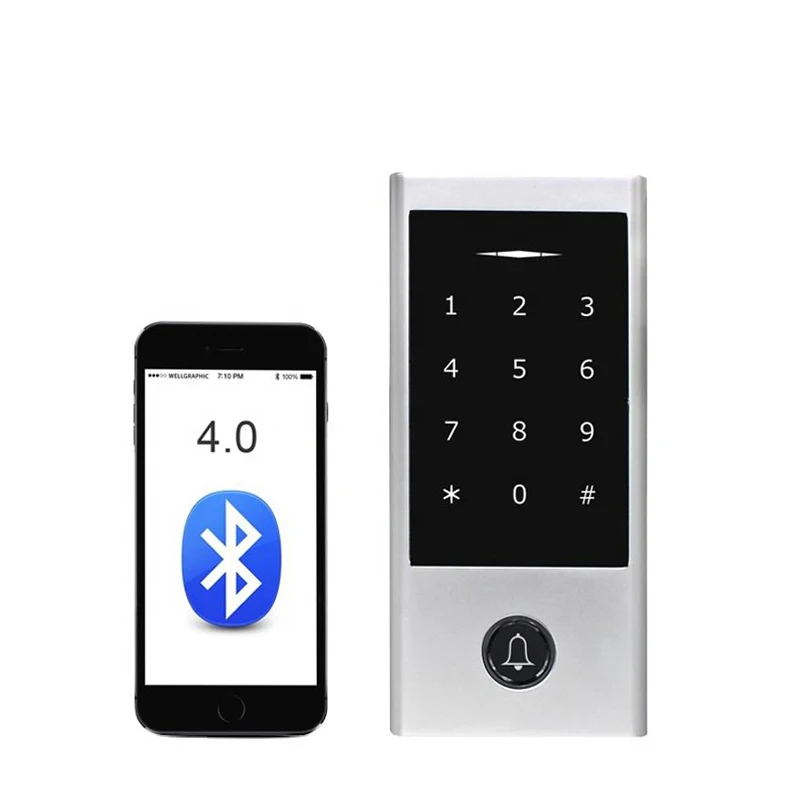 Anti-vandal IP66 Smart office Metal Ble access control keypad