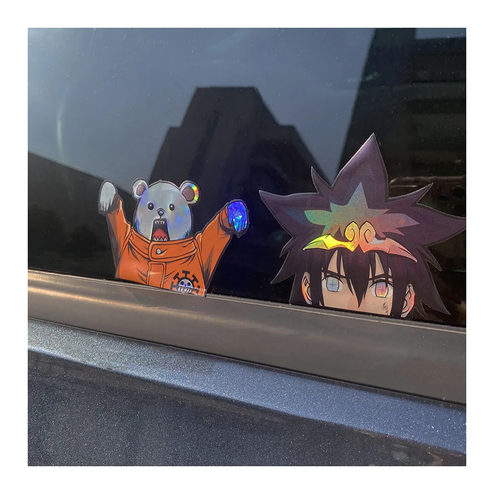 Custom Design Hologram Rainbow Effect Stickers UV Resist Vinyl Holographic Waterproof Die Cut Sticker Decal For Outdoor Use Car