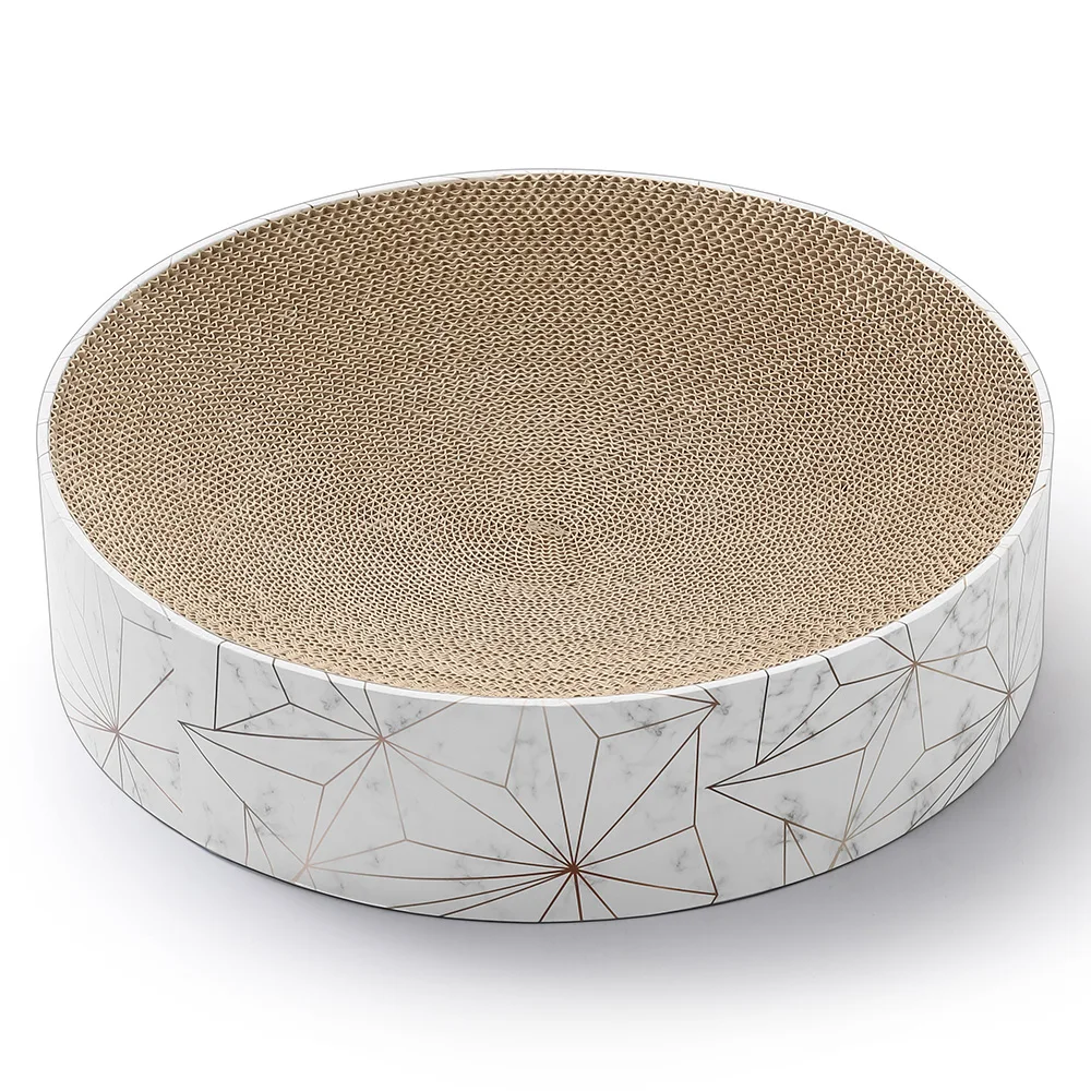 Large Corrugated Cat Litter House Regular Disc Pet Scratching Board Bowl Shape Sticky Model Made of Paper