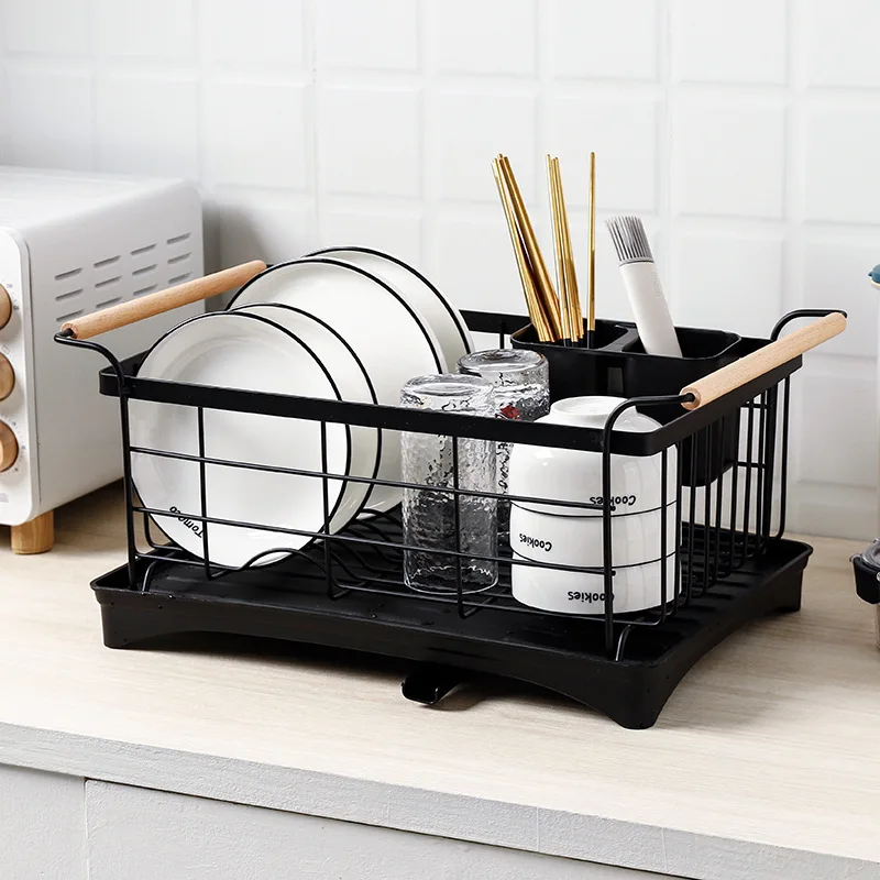 High Quality Kitchen Organizer Stainless Steel Single Layer Tableware Drying Rack Drain Dish Rack
