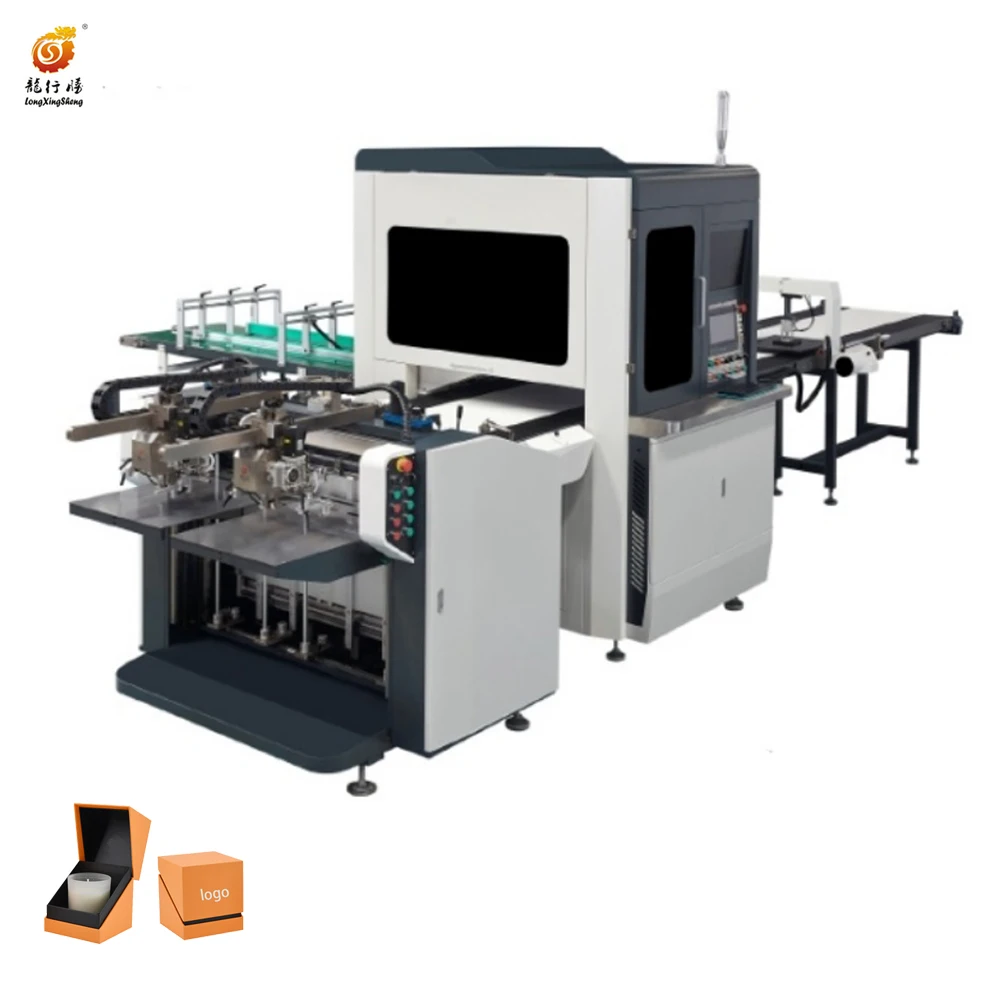 LS-900C High-Speed Automatic Visual Positioning Machine Double Channel Rigid Box Top Bottom Together New Condition PLC Motor