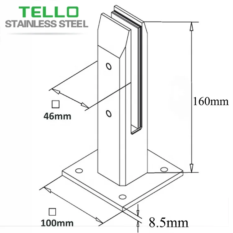 Free shipping to Australia for Glass Fence Spigot Pool Balustrade Fencing Clamp Spigots Floor Stand Stairs 2021