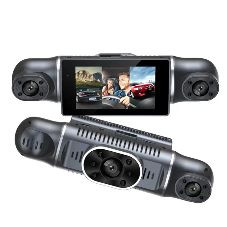 Relee 3 Channels Camera 1080P FHD DVR Camera Front Rear Car Recorder Car Black Box Triple Lens Camera Dash Cam