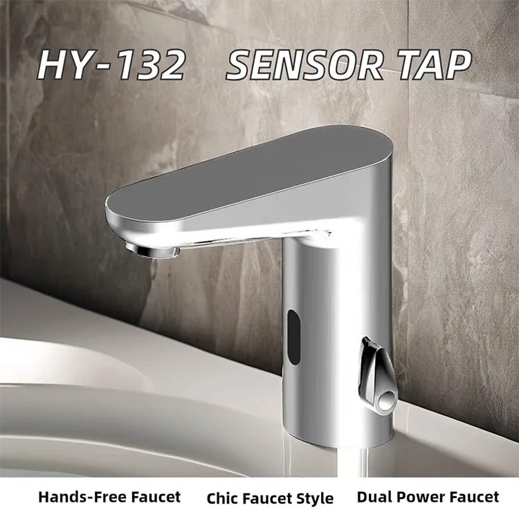 HY-132D Automatic Sensor Faucet New Arrival Non-Contact Tap for Bathroom Kitchen & School Usage Deck Mounted & Touchless