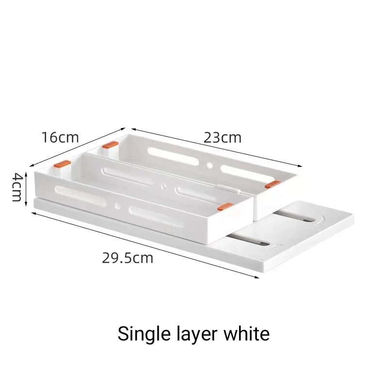 Multifunctional Rotating Shelving Kitchen Under Sink Organizer Pull-out Sliding Seasoning Bottle Rack Storage Desktop Organizer