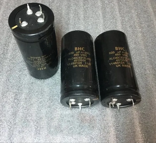 Aluminum Electrolytic Capacitors  BHC ALC40C 820UF 450V UK High Voltage Filter Electrolytic Capacitor