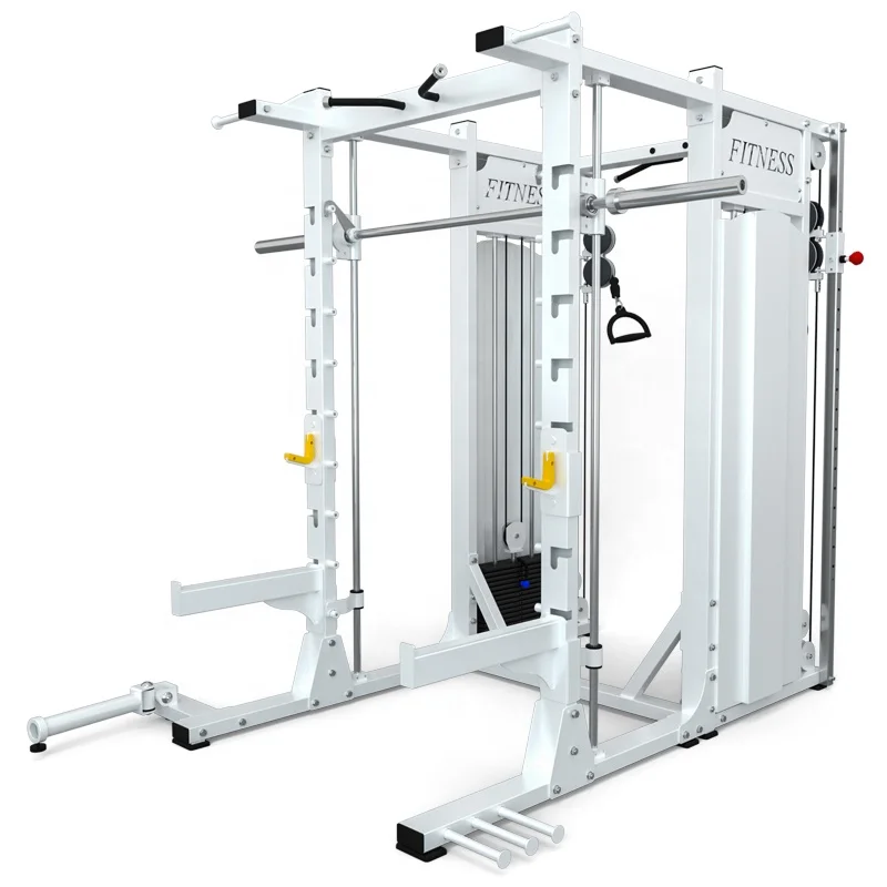 Free weight integrated rack squat rack wave fitness equipment smith machine strength training mutli function station