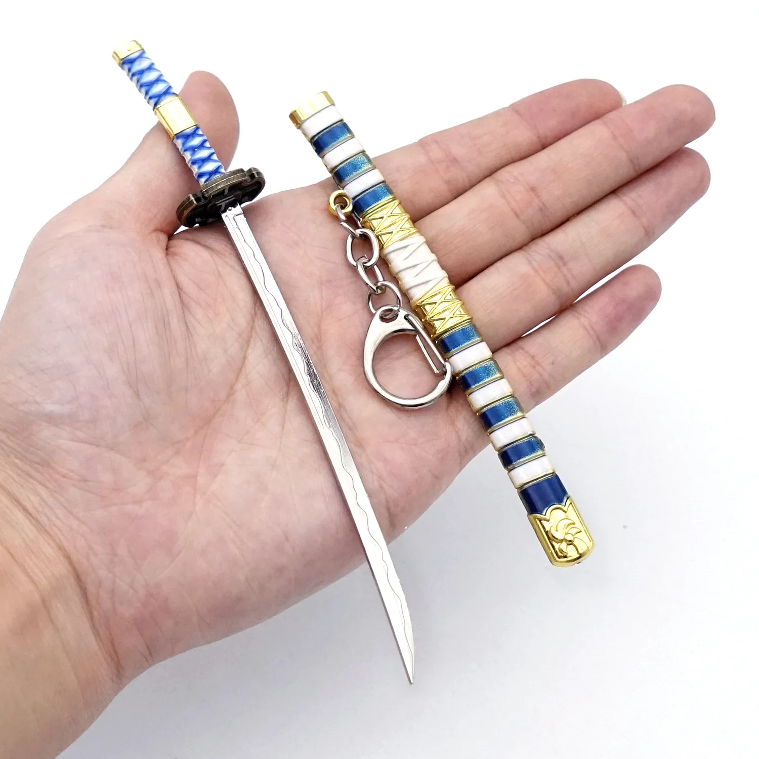 Cosplay Weapon Model Luffy Zoro Katana One Pieces Sword Anime Keychain