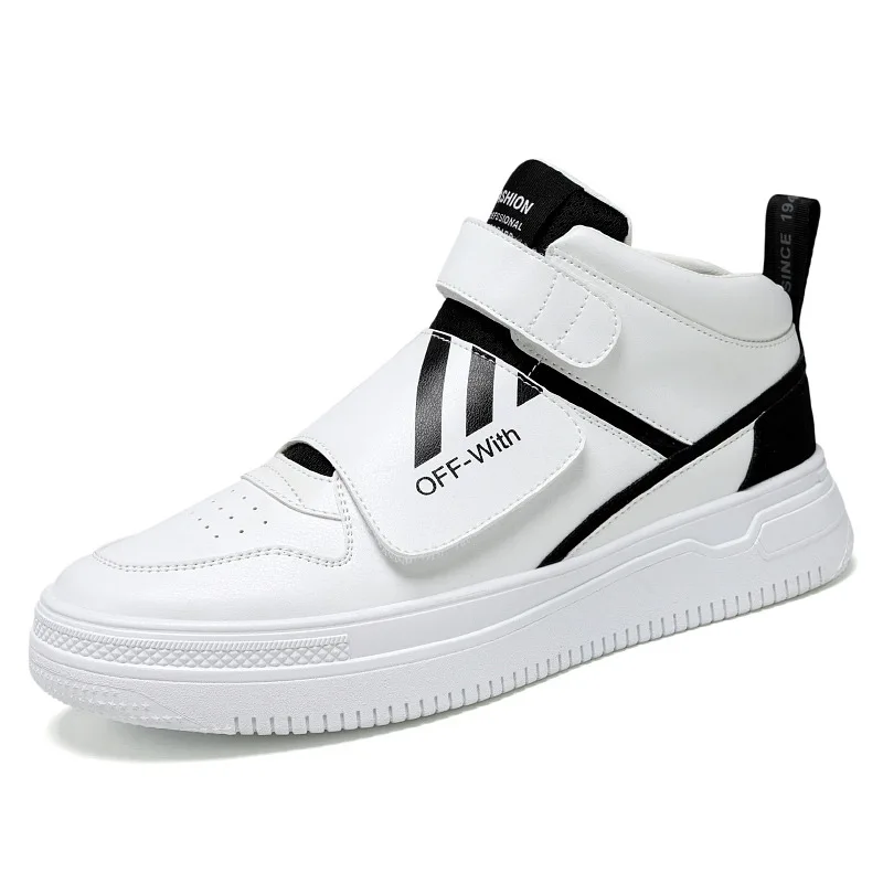 2022 Spring New Styles Wear-Resistant Leisure Shoes Hook and Loop Breathable Ankle Skateboarding Shoes for Men