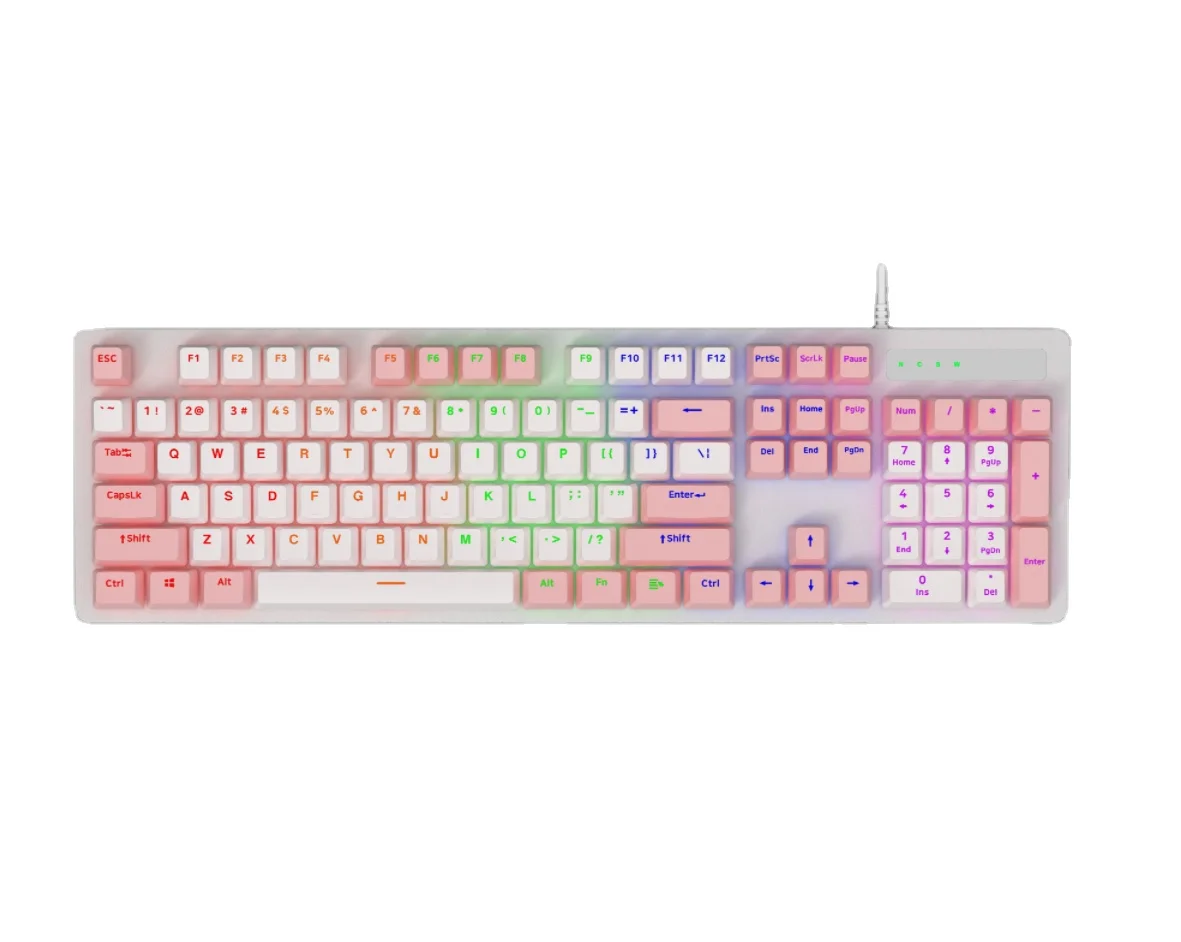 Factory 104 Keys Brown Switch RGB Backlit Mechanical Gaming Keyboard For Gamer