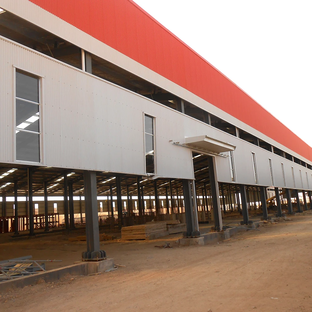 Light weight steel structure building durable designed manufactured industrial zone park plant workshop factory