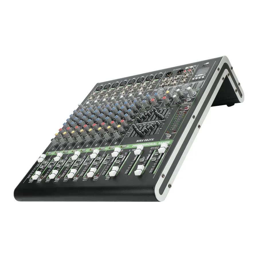 TEBO Factory direct sales 12channels stduio audio dj sound mixing 99dsp USB audio mixer for perform