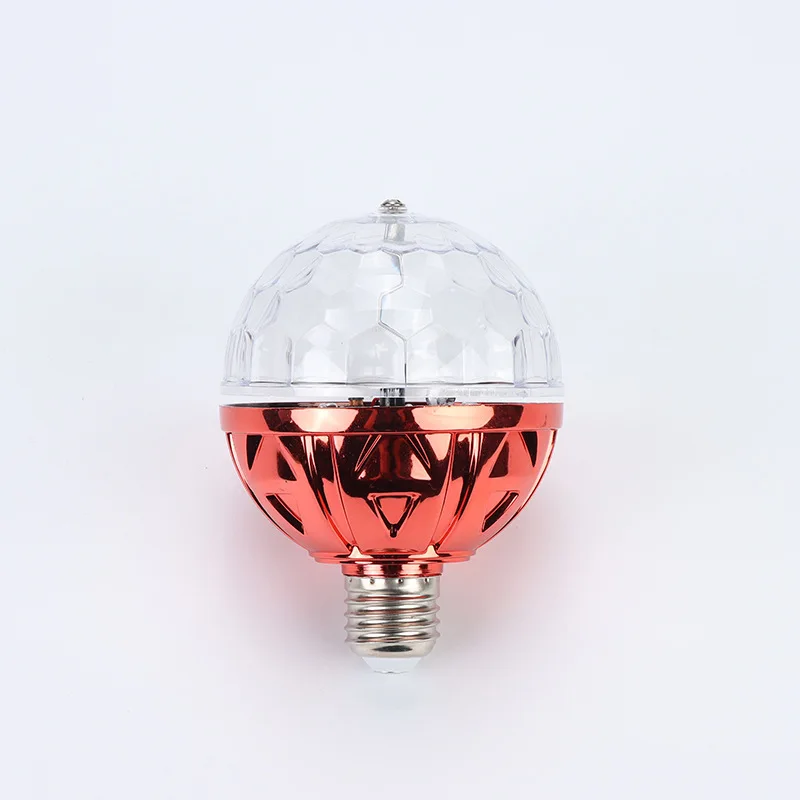 Colorful automatic rotating magic ball light E27 bulb suitable for disco birthday Halloween Christmas party