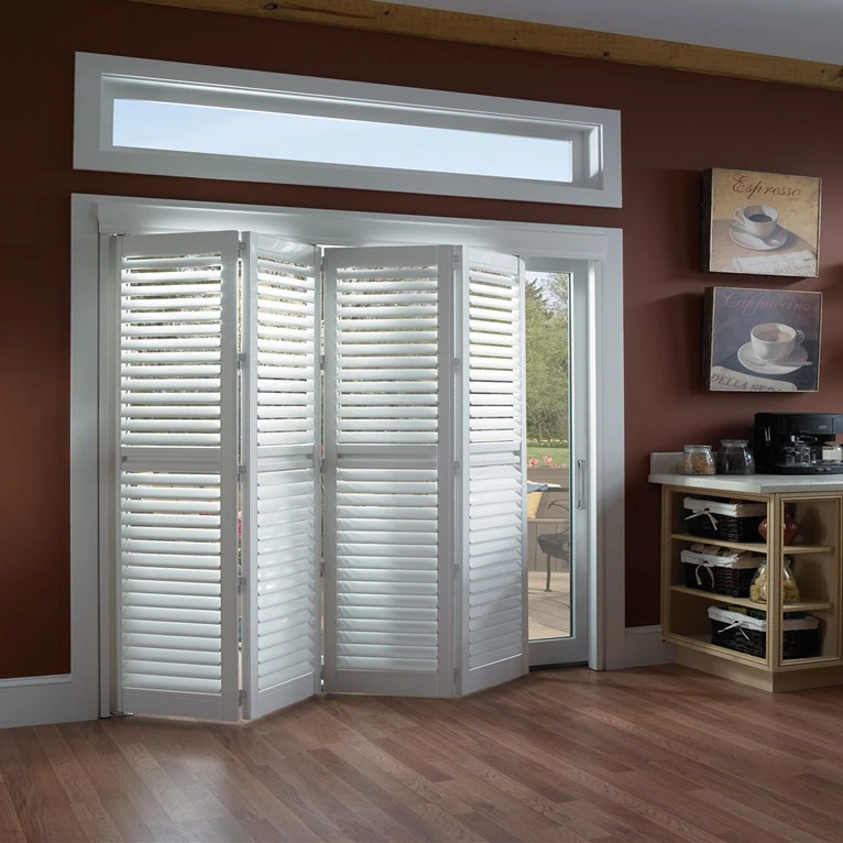 China custom horizontal louvers panel plantation shutters for window bifold shutter