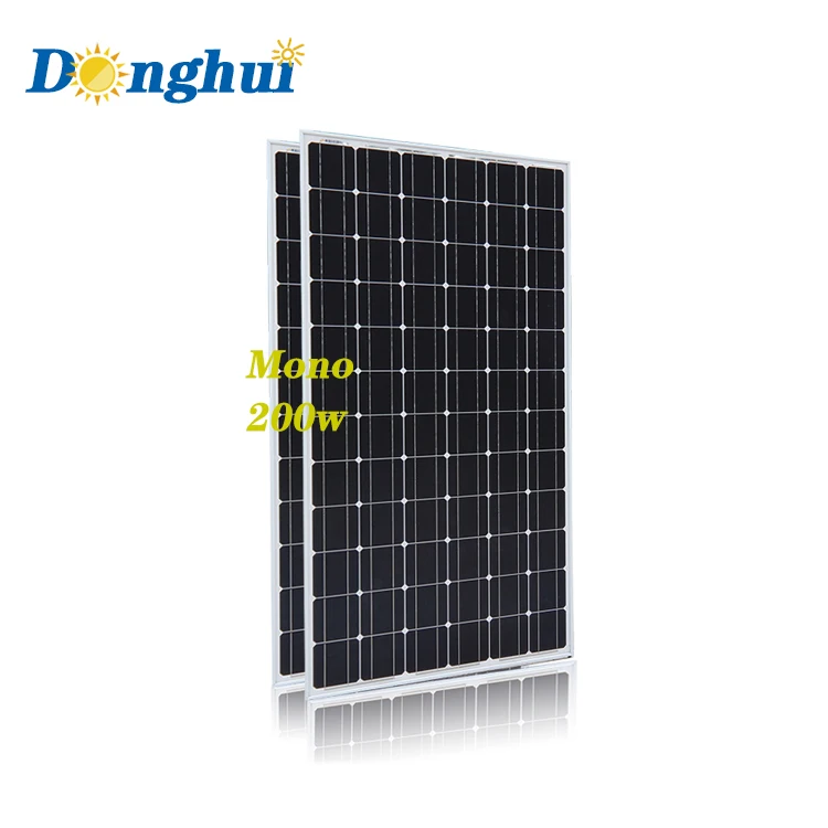 Donghui high quality 200w solar panel price in dubai monocrystalline 200 watt solar panel