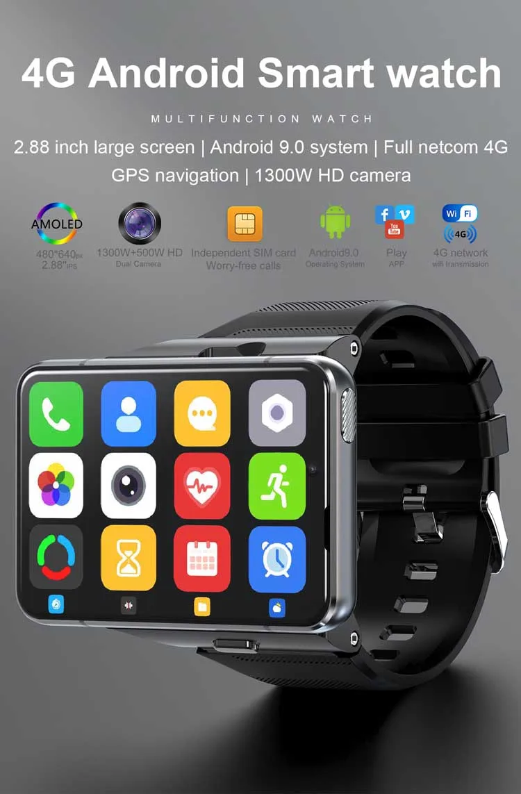 LOKMAT APPLLP Max fashion men smart watch futuristic Silicone strap Touch Screen Android Fitness Track  mobile watch