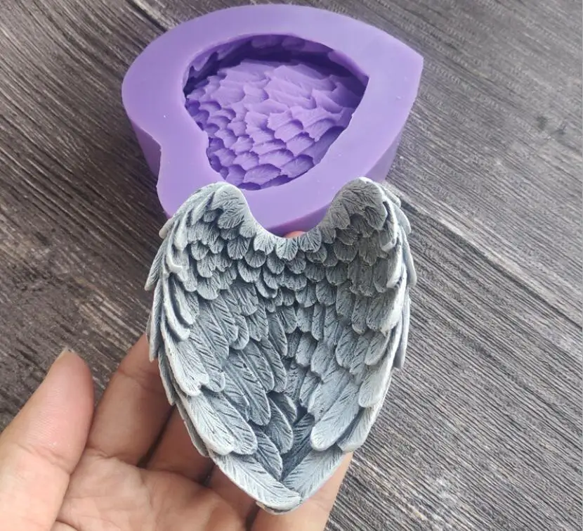 Super quality 3D angel wing bird big 9x9x4 cm Silicone couple baby mold mould cake tools baking decorating fondant tool