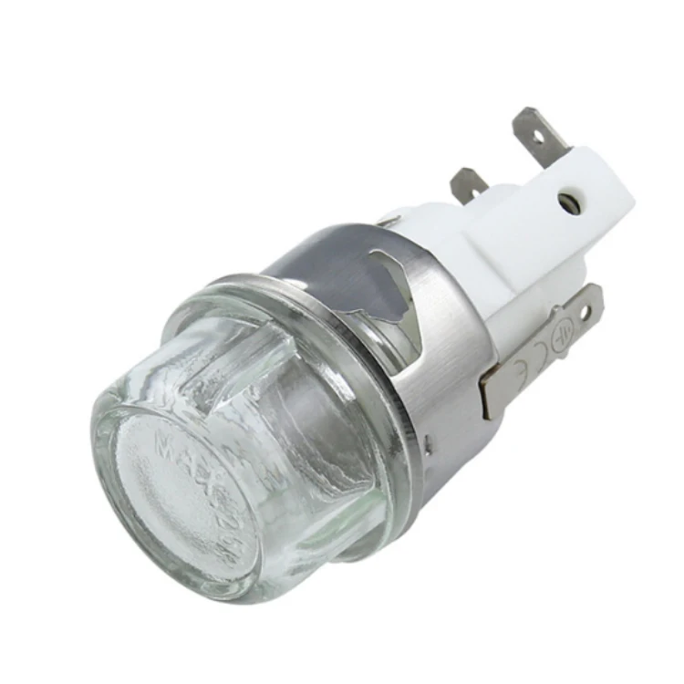 Halogen Lamp E14 Built-in Oven Lights Head with Switch 220/240V Oven Lamp Bulbs Microwave Box Light Bulb
