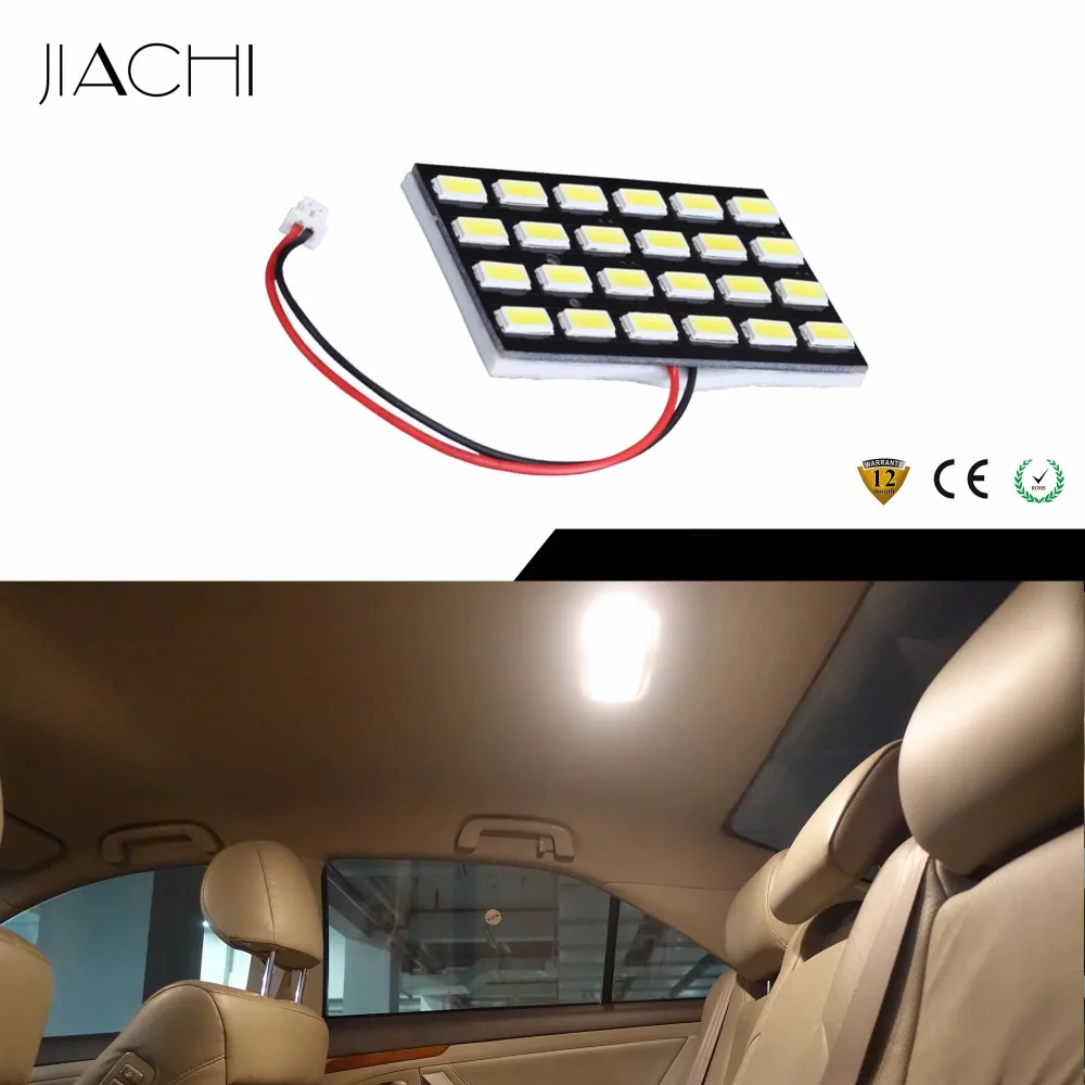 JIACHI FACTORY DC12V White 6000K 5630 SMD 6-24 LED Panel Dome Light Auto Car Reading Interior Lamp License Plate Light T10 BA9S