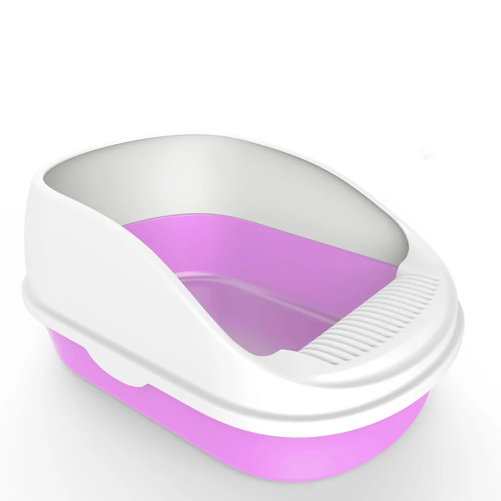 PETCOME Suppliers Wholesale Plastic Many Colors Large Portable Cat Litter Box Pet Toilet