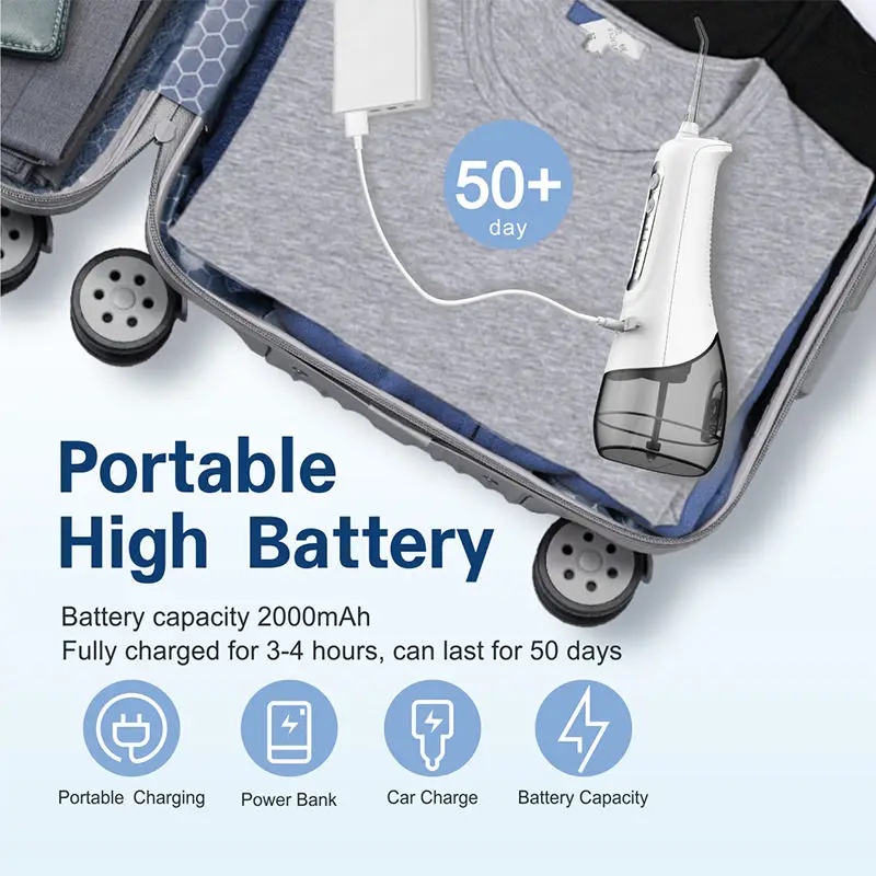 Flosser Oral Irrigator Portable Teeth Cleaning Cordless Irrigation Care Electric Irrig Tank Pick: Water Dental Flossers