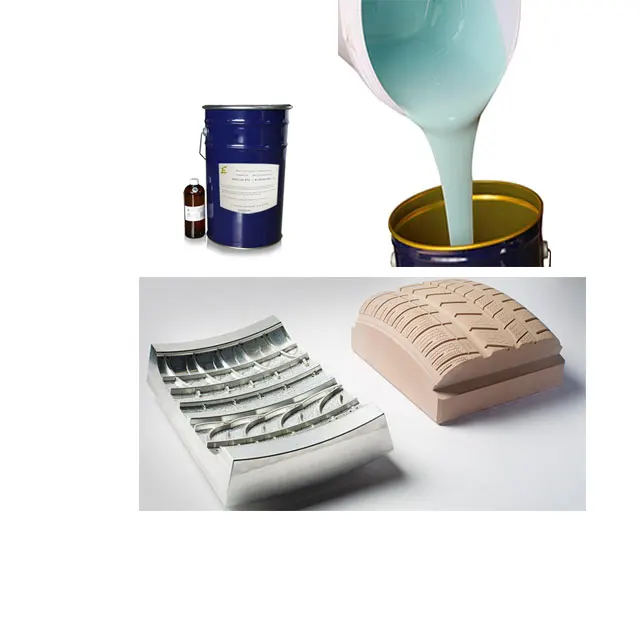 Hardness 20 shore a rtv 2 liquid condensation cure silicone rubber for tire molds making