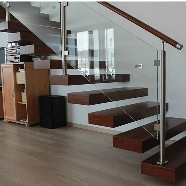 Modern stainless steel glass railing for stairs/ stainless steel stair handrail manufacturer
