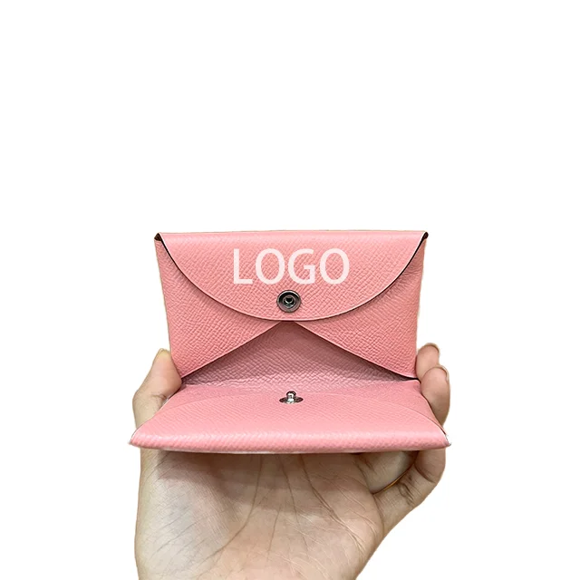 Customized Luxury Real Pickup Truck Bag Practical Business Card Holder Zero Wallet Genuine Leather Open Cai Zi EPSOM Style