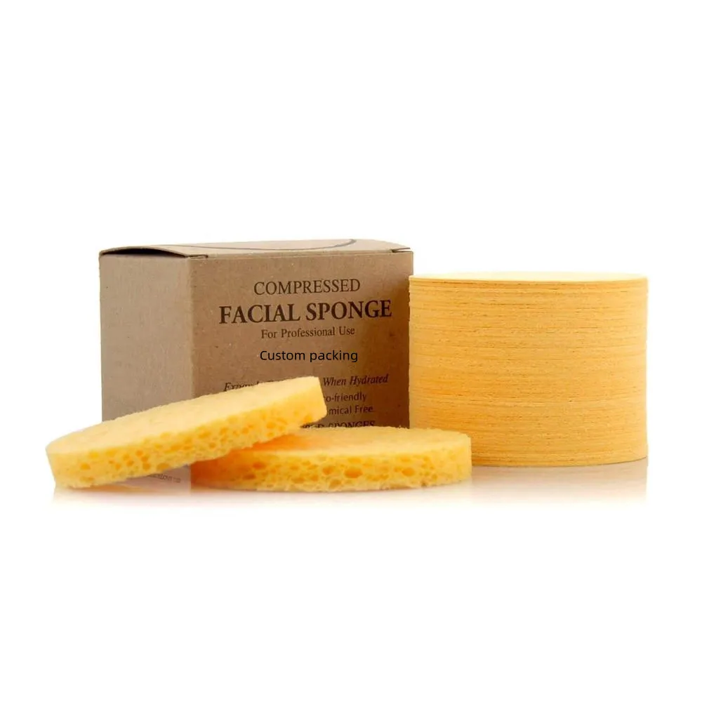 Compressed Facial Sponge for Estheticians 100% Natural Cellulose Face Sponges for Face Cleaning Makeup Removal Sponge