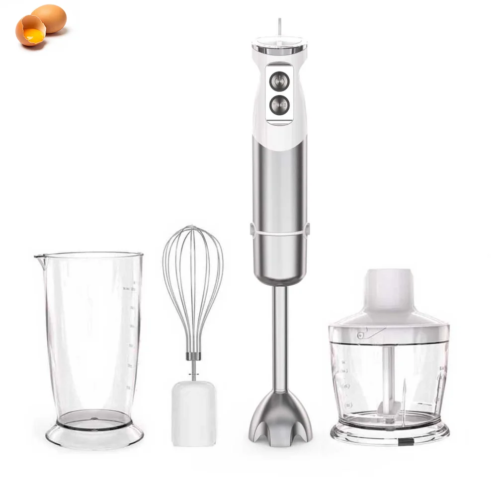 Stylish Black 600W 4-in-1 Multifunctional Hand Blender Kitchen Household Kitchen Items with Push Button Controls Food Crushing