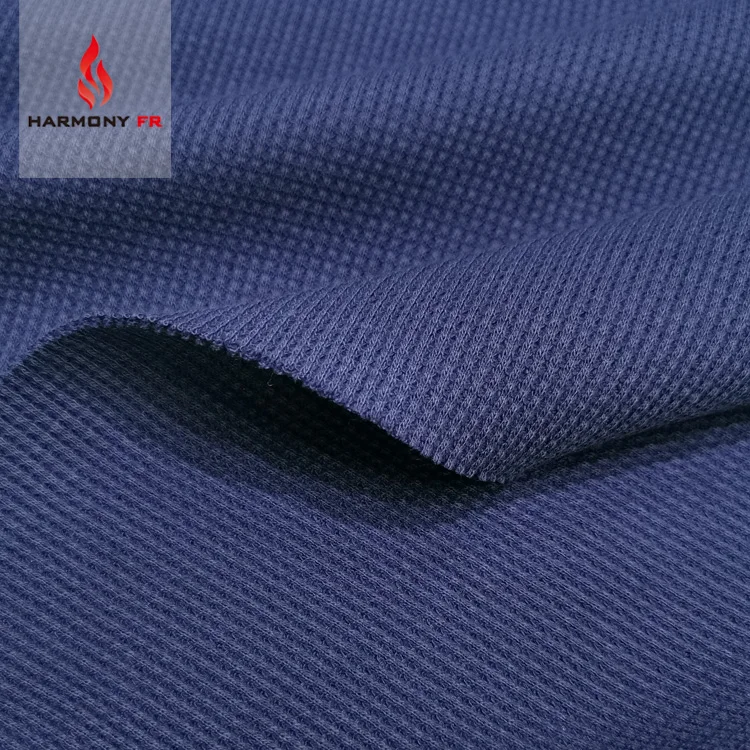 NFPA2112 6.8oz Inherent Anti-Slip Yellow Aramid1414 Flame Resistant 100% Para Aramid Waffle Fabric