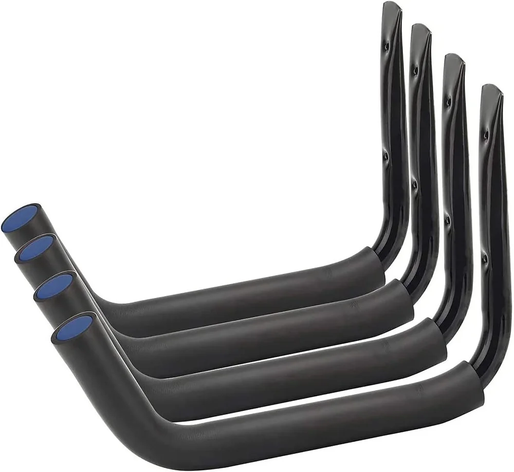 Durable Garage Storage Heavy Hooks With 15Inch Jumbo Arm Kayak Wall Mounted Rack, 4 Pack Canoe/Kayak Wall Rack,