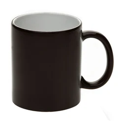 Wholesale 11oz blank sublimation color changing black magic mug with white box packing