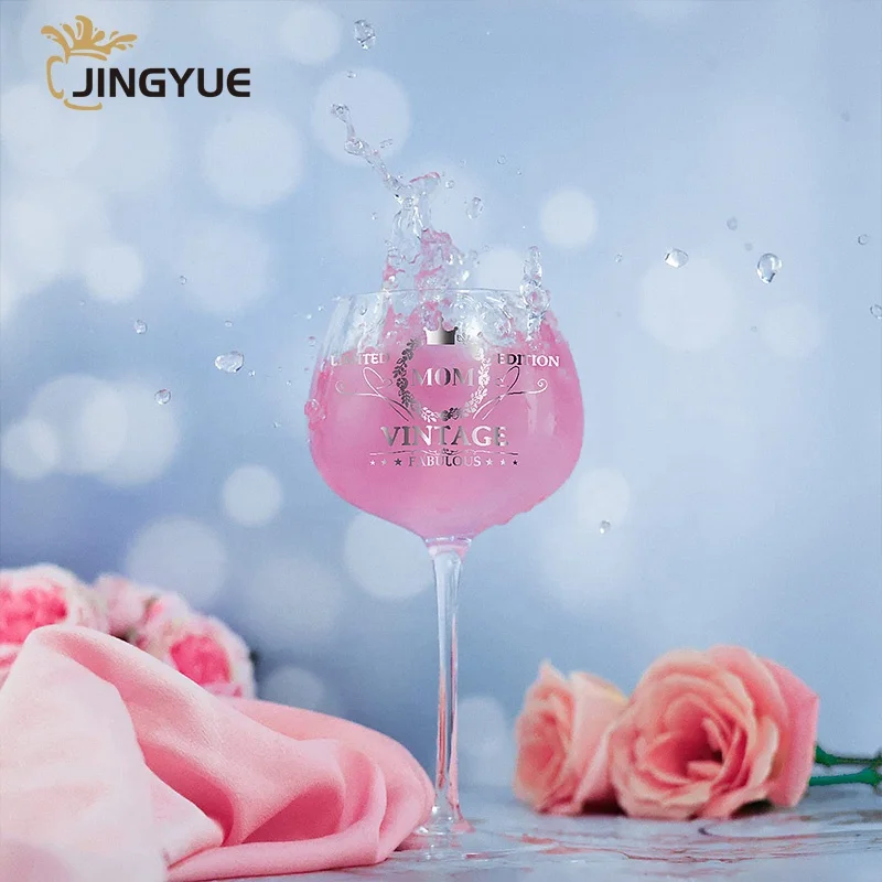 Long Stem Wine Tasting Glasses Hand Blown 16oz Crystal Clear Novelty Balloon Goblet Wine Glass for Red or White Wine